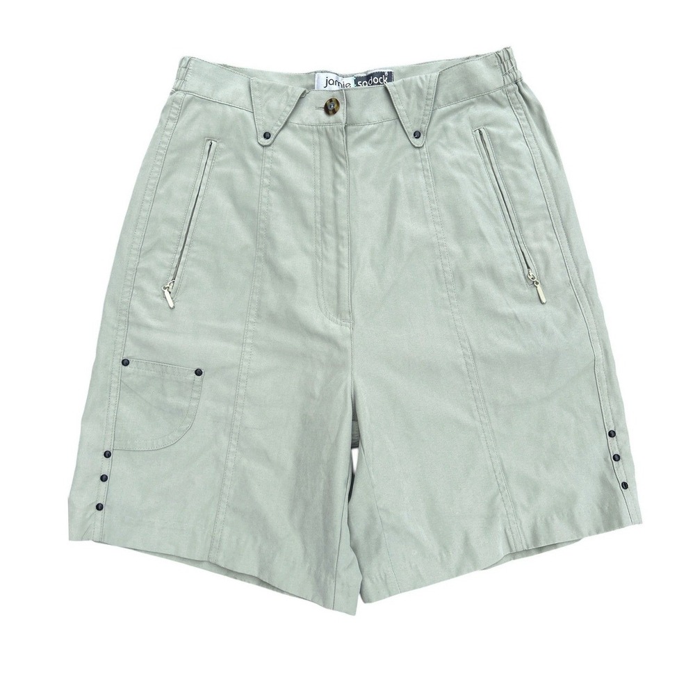 Jamie Sadock Womens Soft Sage Green Technical Golf Shorts Multi Pocket Size 4